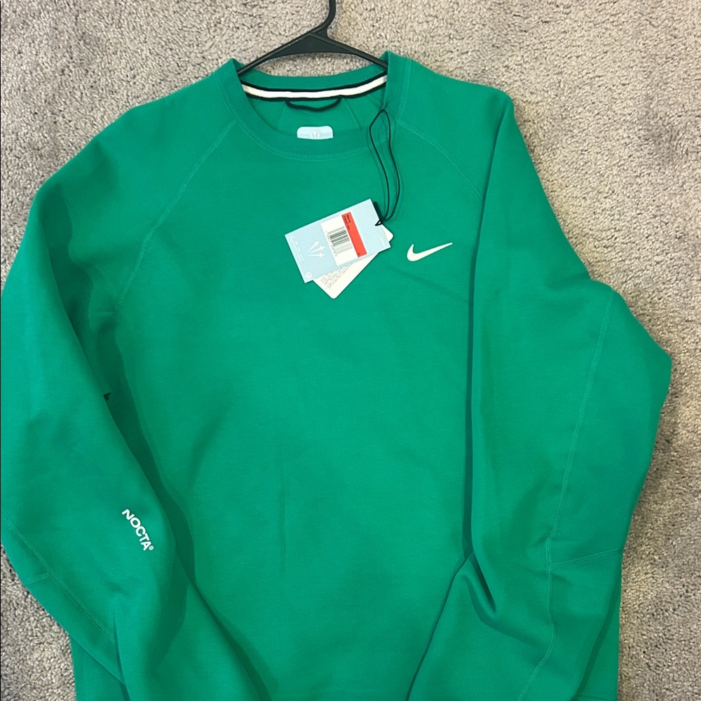 Nike Men's NOCTA Crewneck Sweater, Color Green, Size L